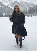Linda Richards Reversible 3/4-Length Fox Fur Coat
