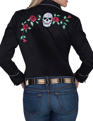Blouse, Skulls & Roses Western PL-771