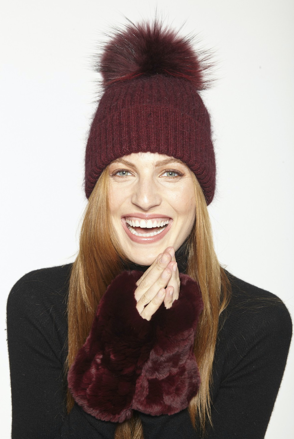 Linda Richards Rex Rabbit Fur Hand Warmers