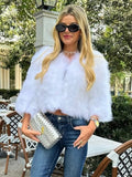 Linda Richards Marabou Feather Bolero Jacket