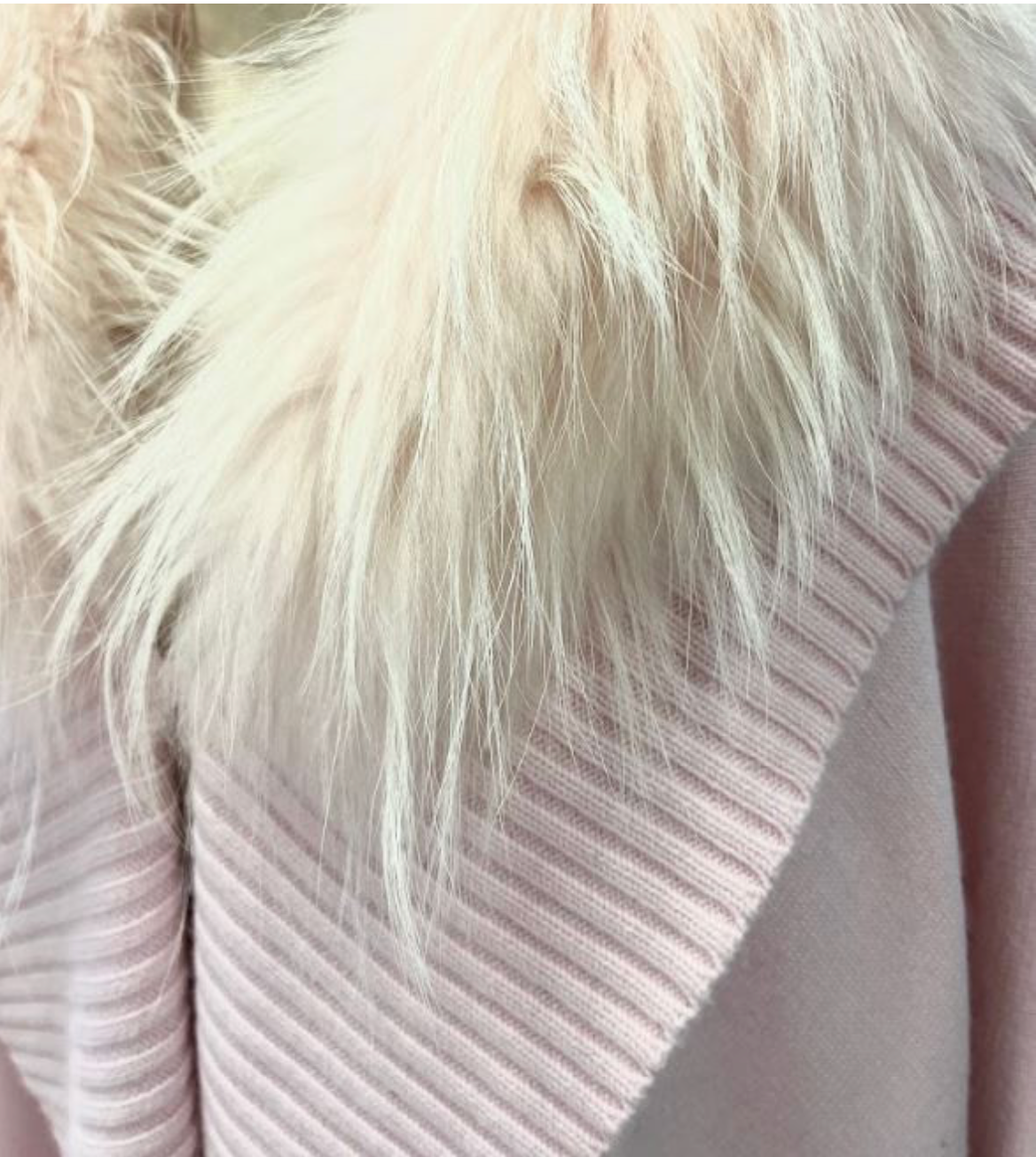 Linda Richards Fox Fur-Trimmed Cashmere Blend Shawl