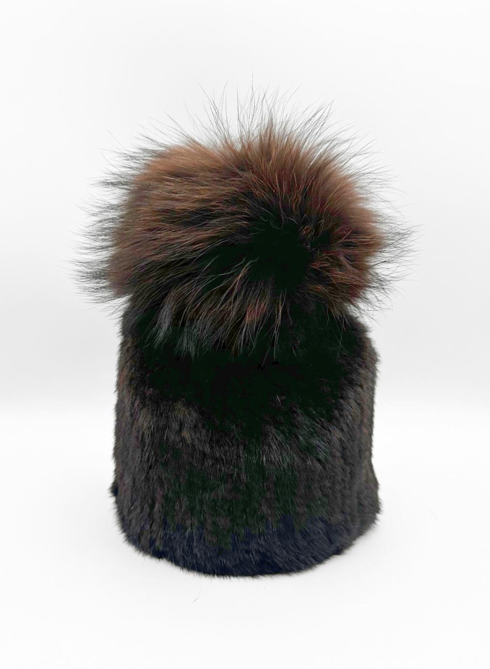 Linda Richards Mink Fur Hat with Fur Pom