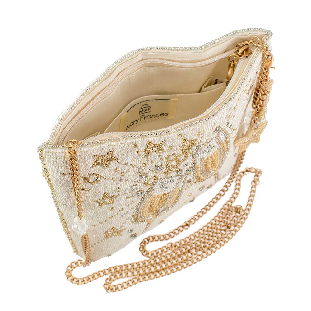 Beaded Toast of the Town Handbag – Champagne Glass Crossbody Bag