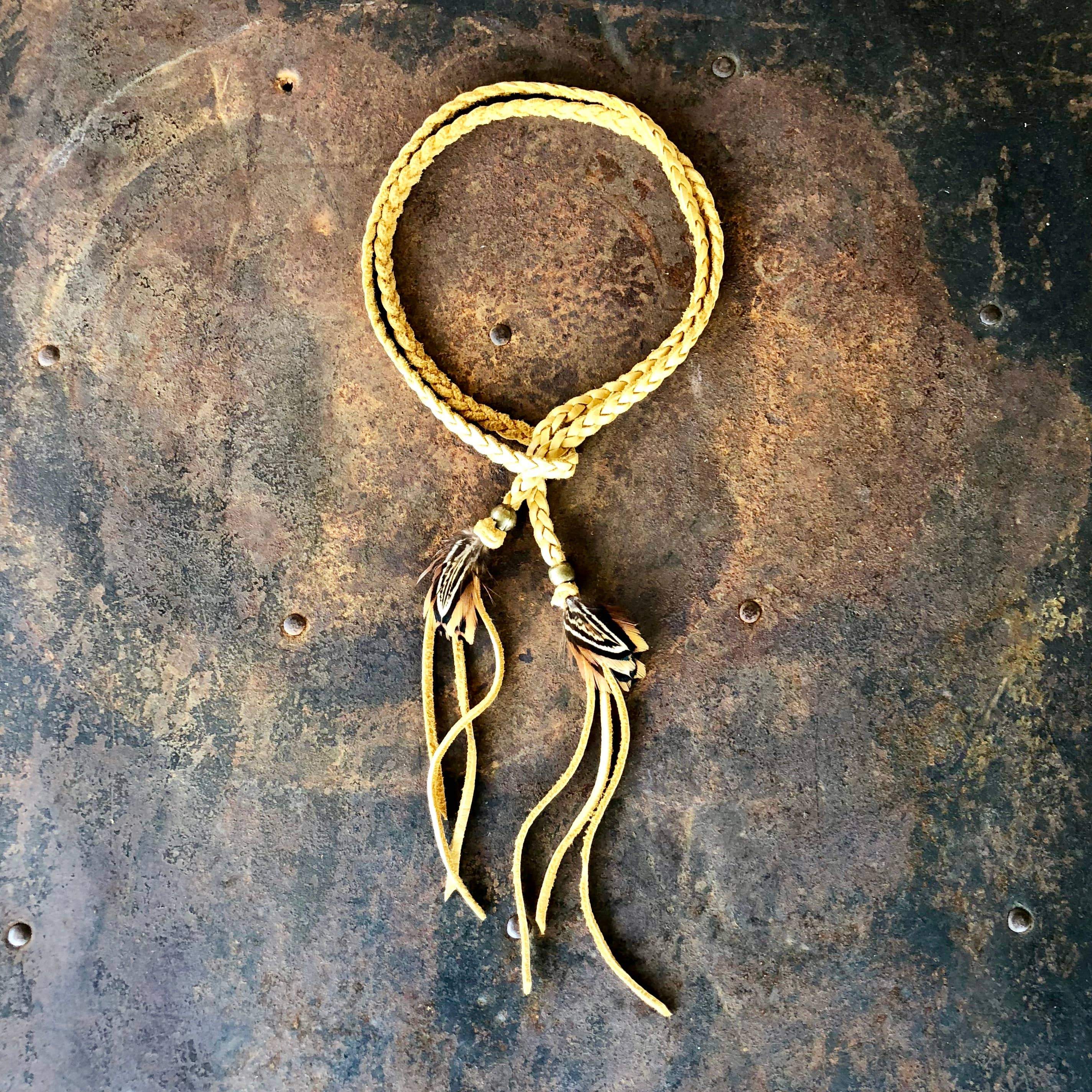 Leather & Feathers Wrap Accessory — SALE!