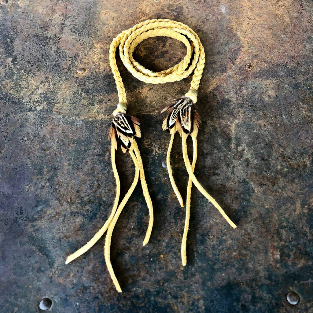Leather & Feathers Wrap Accessory — SALE!