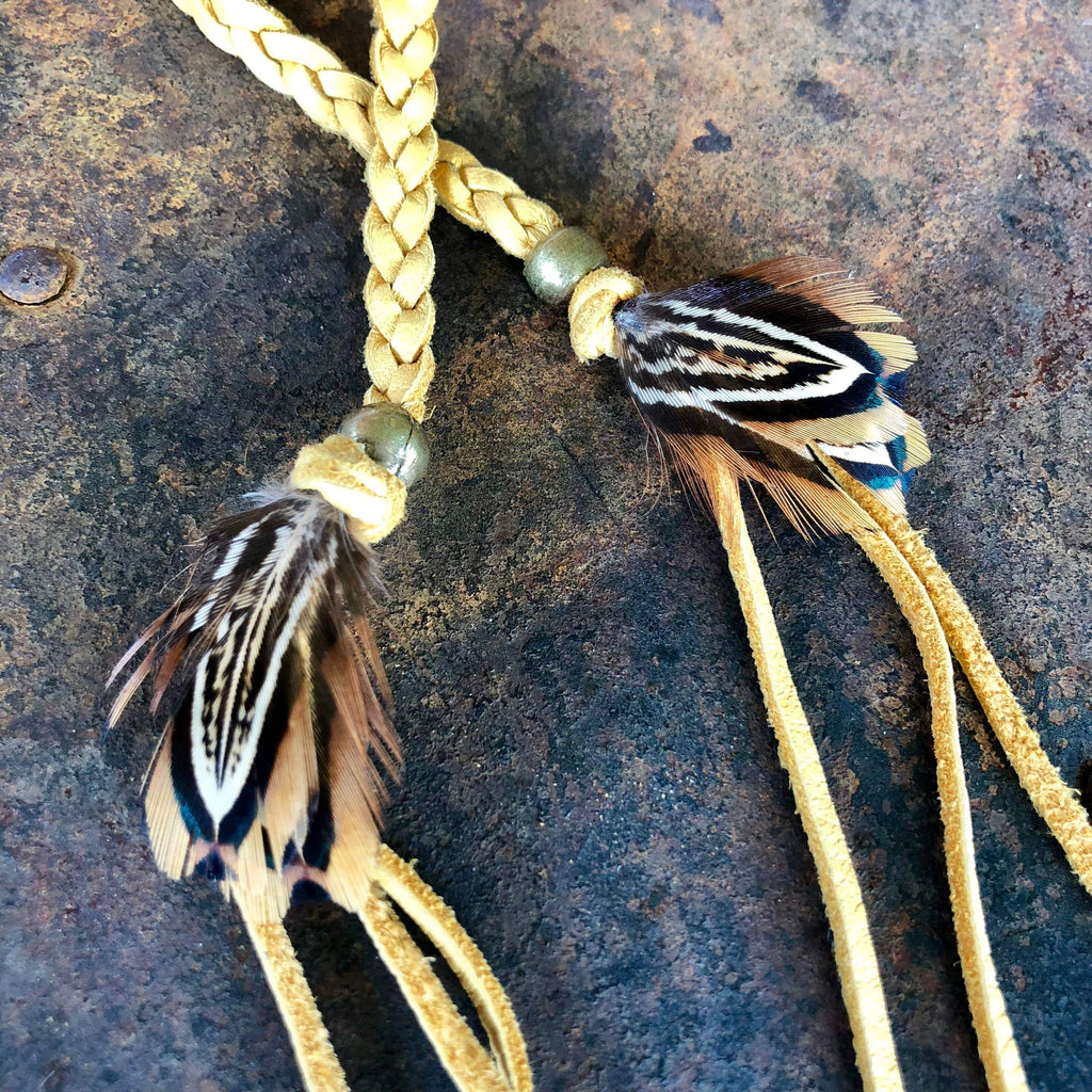 Leather & Feathers Wrap Accessory — SALE!