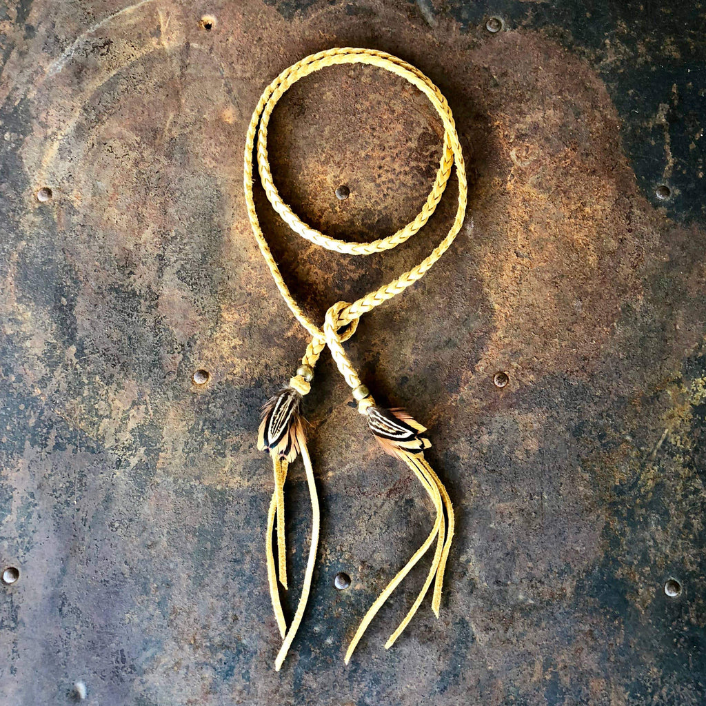 Leather & Feathers Wrap Accessory — SALE!