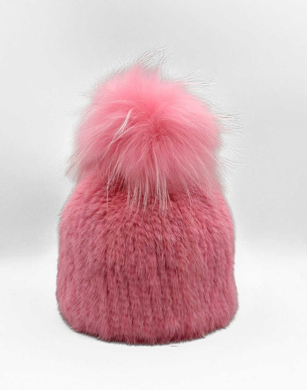 Linda Richards Mink Fur Hat with Fur Pom