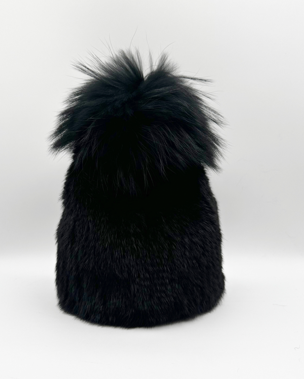 Linda Richards Mink Fur Hat with Fur Pom