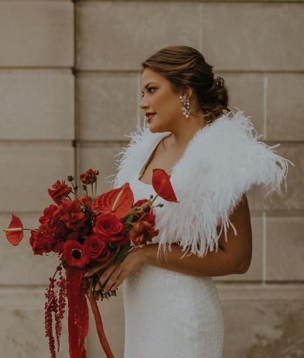 Linda Richards Genuine Feather Cape