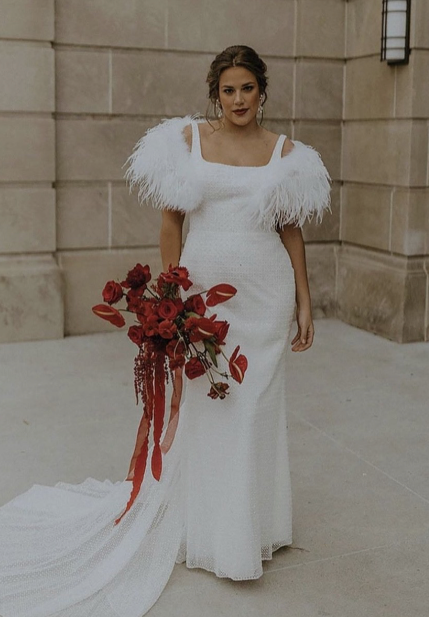 Linda Richards Genuine Feather Cape