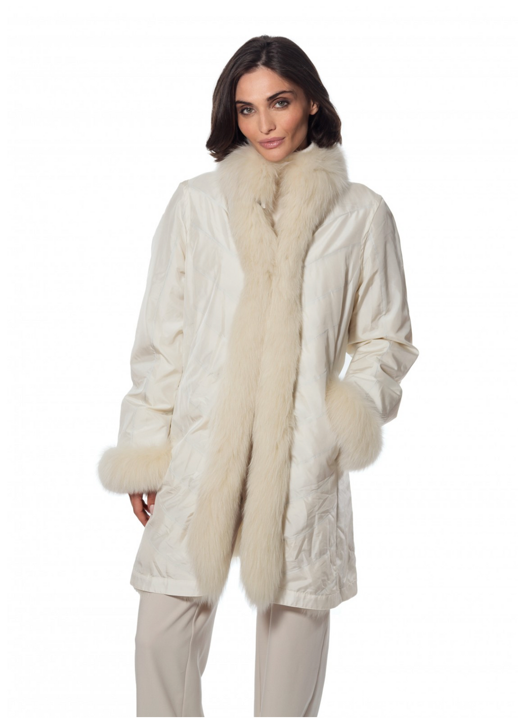 Linda Richards Reversible 3/4-Length Fox Fur Coat