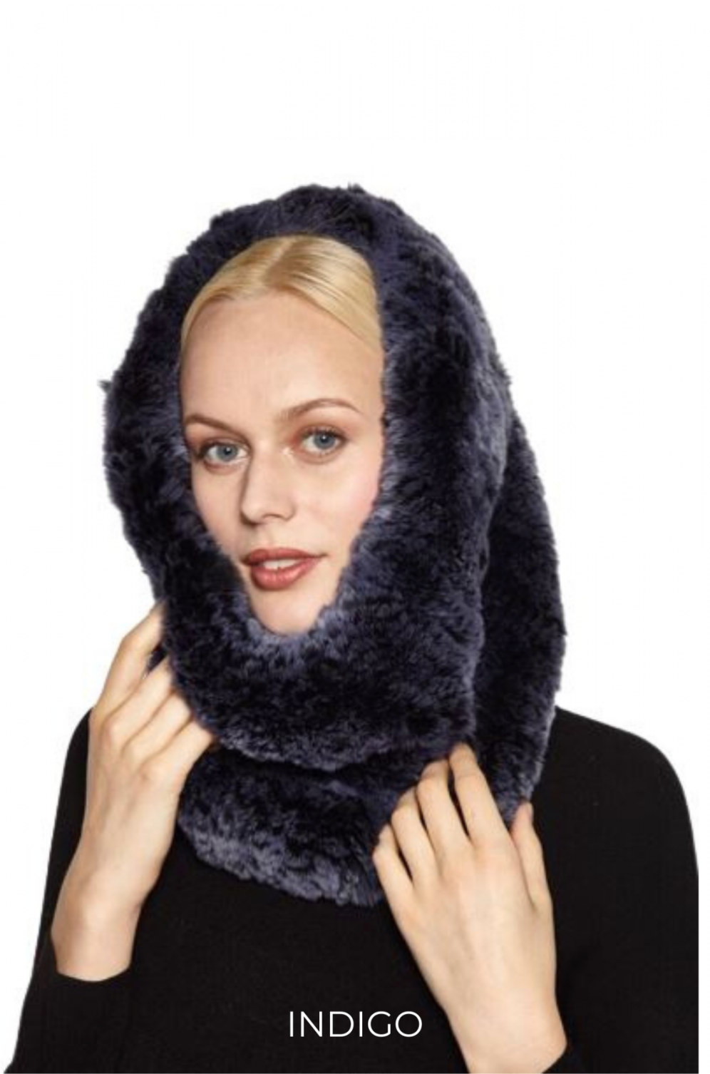 Linda Richards Stretchable Rex Rabbit Fur Scarf
