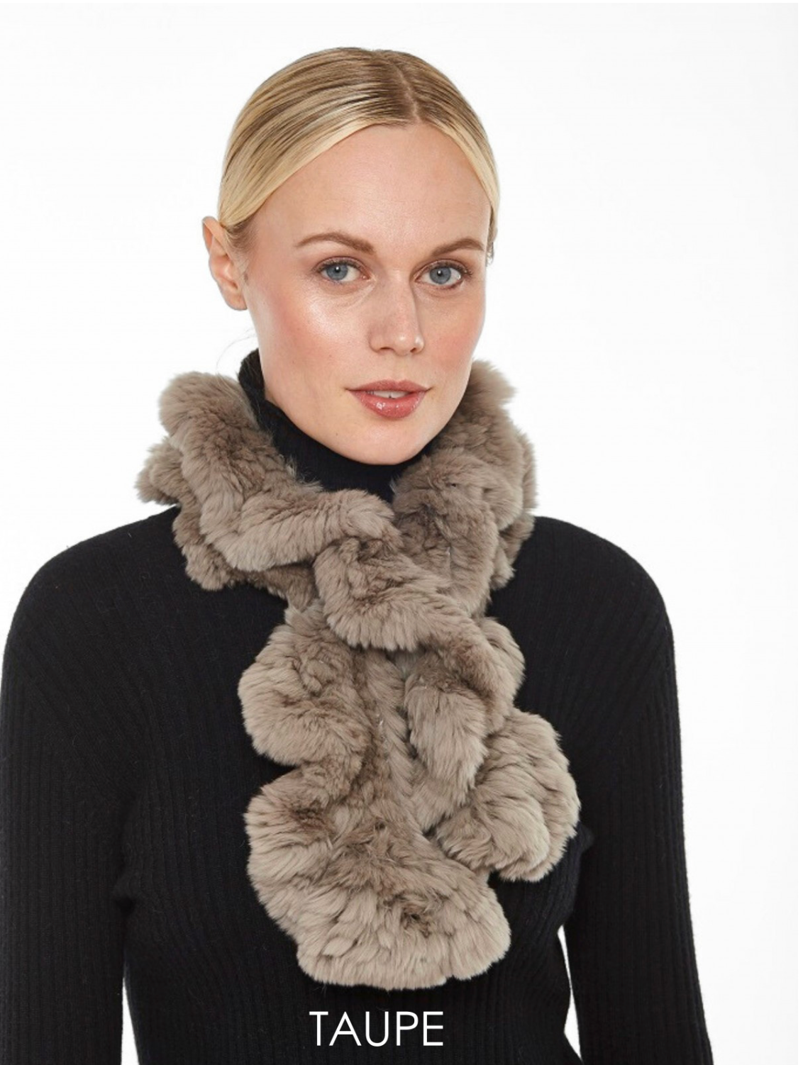 Linda Richards Pull-Through Rex Rabbit Fur Scarf