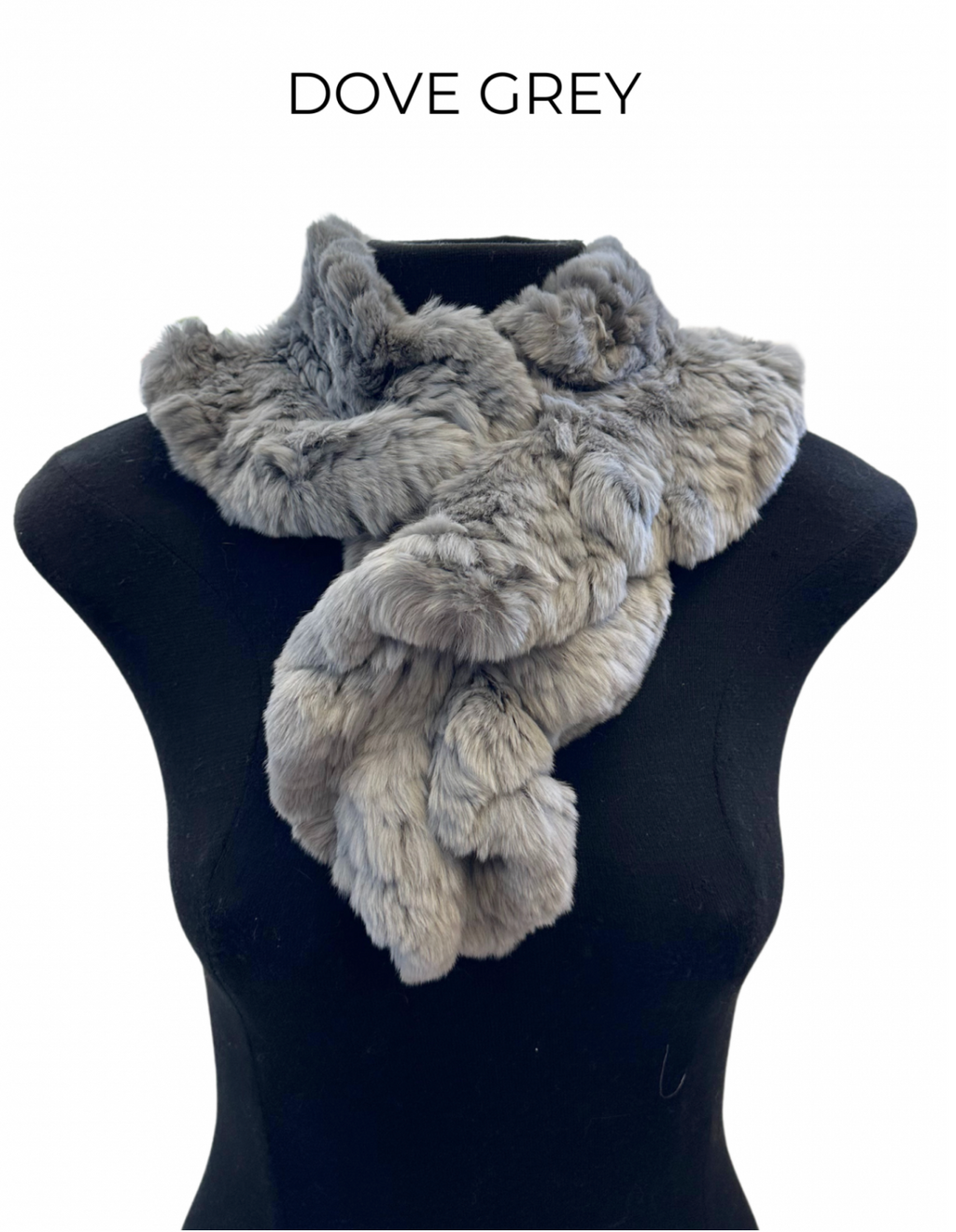 Linda Richards Pull-Through Rex Rabbit Fur Scarf