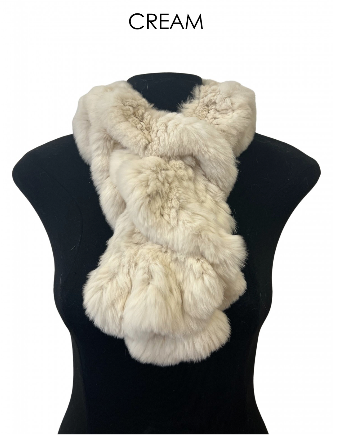 Linda Richards Pull-Through Rex Rabbit Fur Scarf