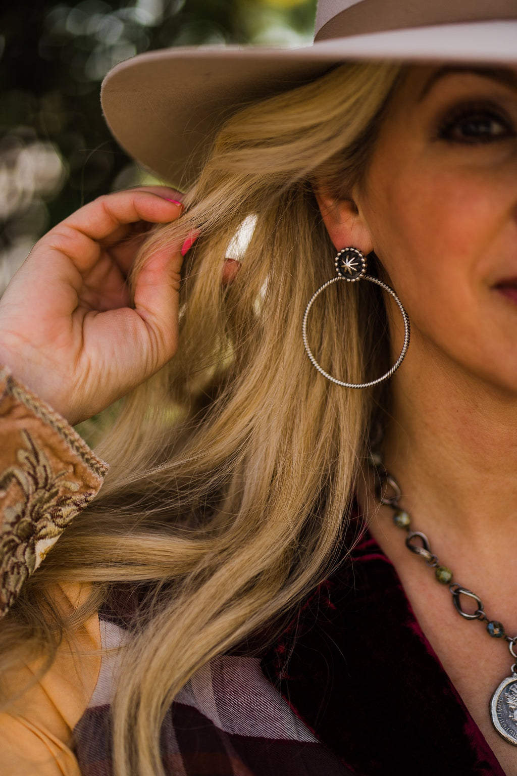 Large Twisted Sterling Silver Hoop Earrings – SALE!
