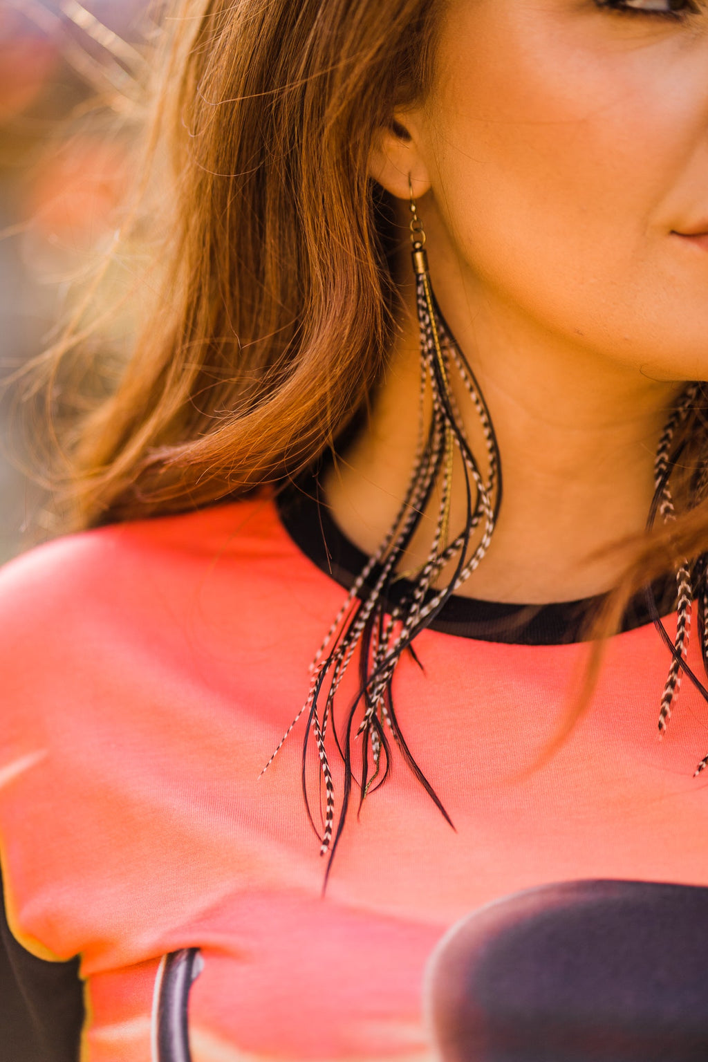 Extra Long Grizzly Feather Earrings – SALE!
