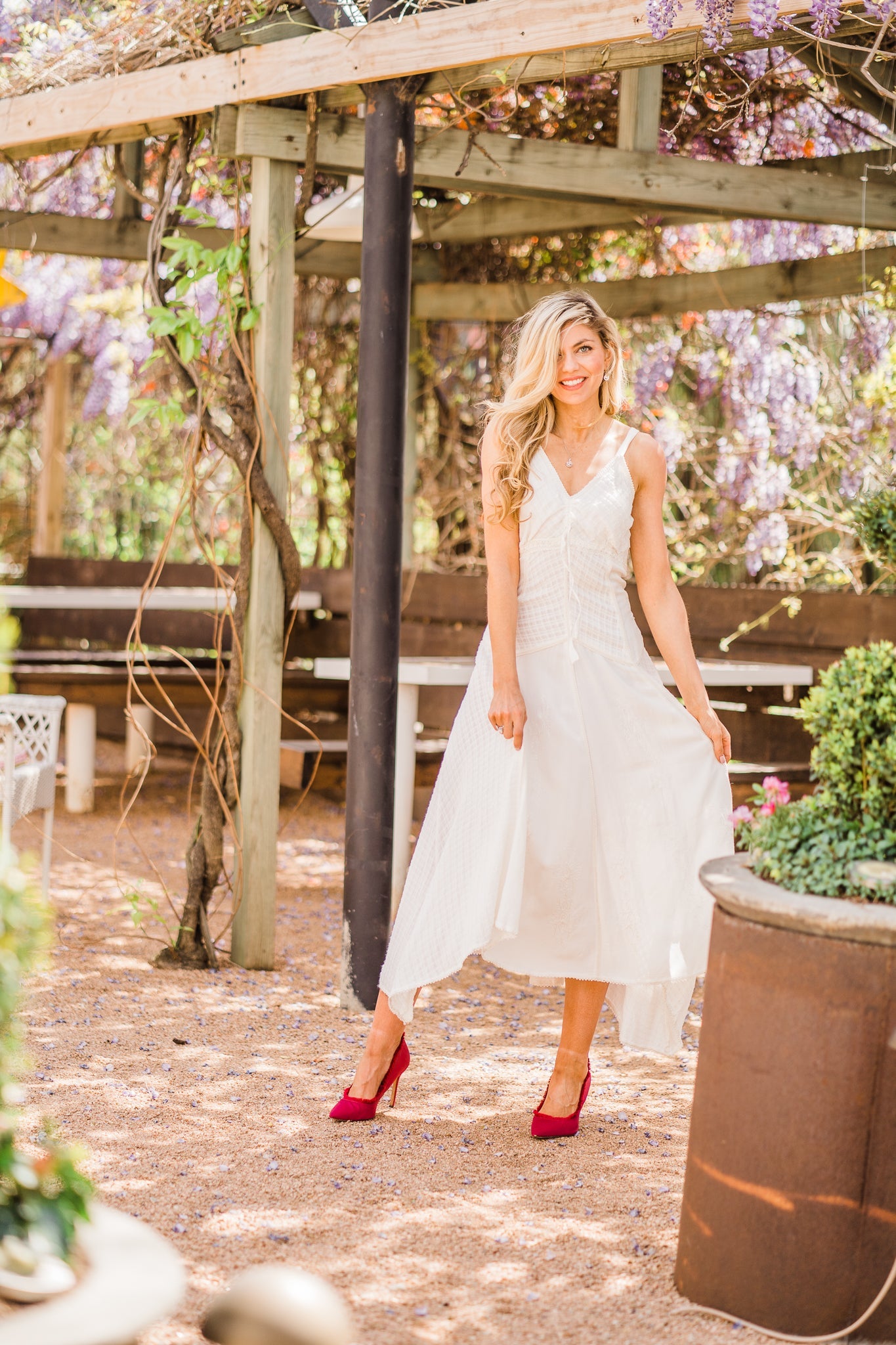 Ivory Spaghetti Strap Dress