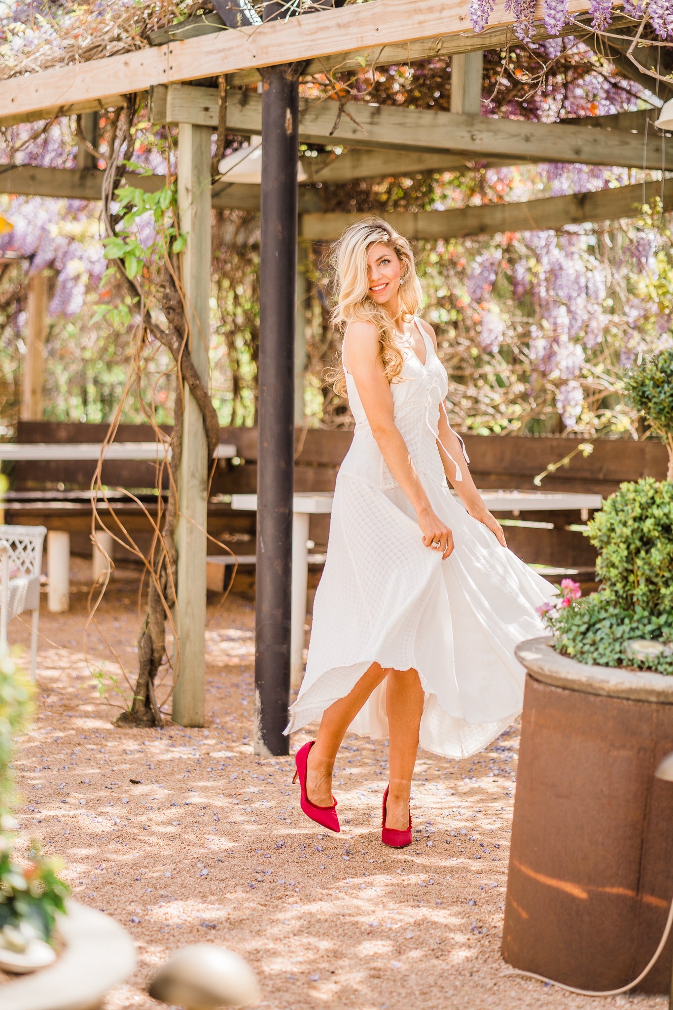 Ivory Spaghetti Strap Dress