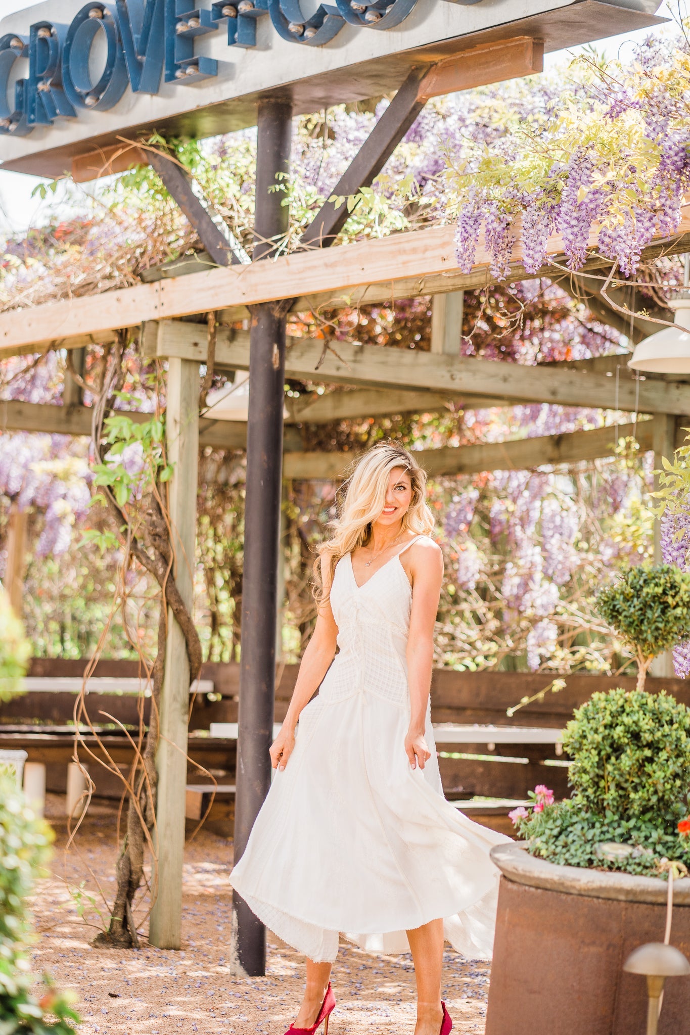 Ivory Spaghetti Strap Dress