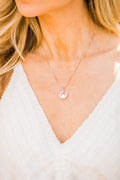 Horseshoe Dancing Stone Pendant Necklace in Sterling Silver