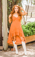 Hi-Lo Embroidered Dress