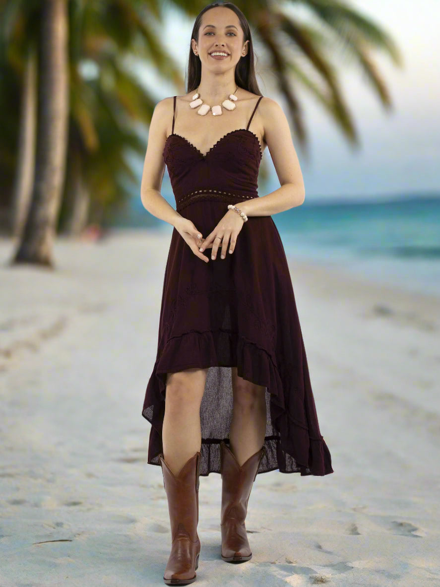 Hi-Lo Embroidered Dress