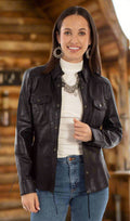 Black Western-Cut Leather Jacket