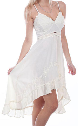 Hi-Lo Embroidered Dress