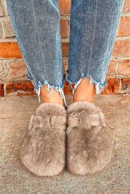 Linda Richards Mink Fur Clog Slides