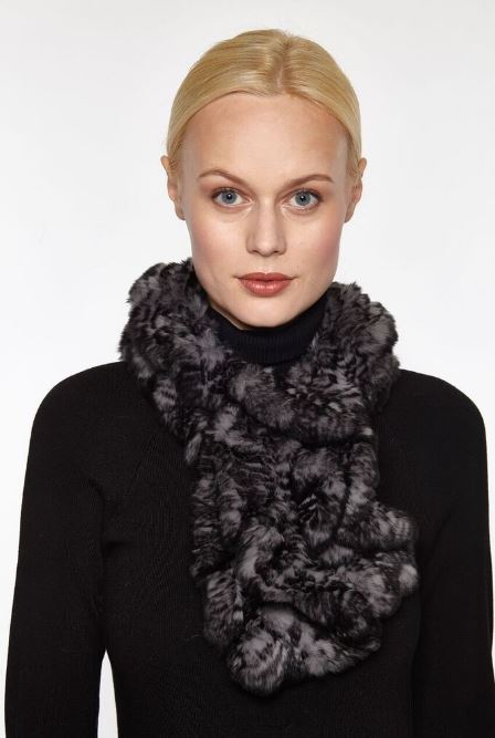 Linda Richards Pull-Through Rex Rabbit Fur Scarf