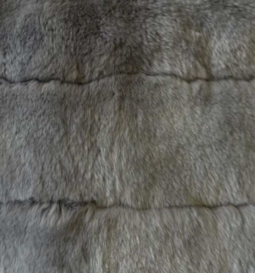 Linda Richards Genuine Rex Rabbit Fur Coat