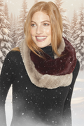Linda Richards Stretchable Rex Rabbit Fur Infinity Scarf