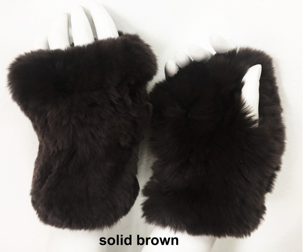 Linda Richards Rex Rabbit Fur Hand Warmers